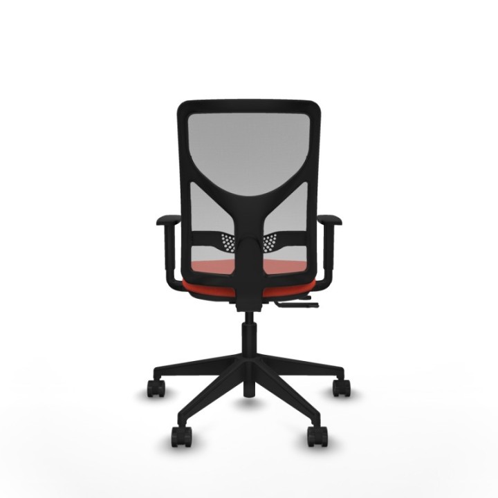 Motilla traslack malla gris bali naranja oscuro brazos 1D base piramidal  ruedas 65mm nailon